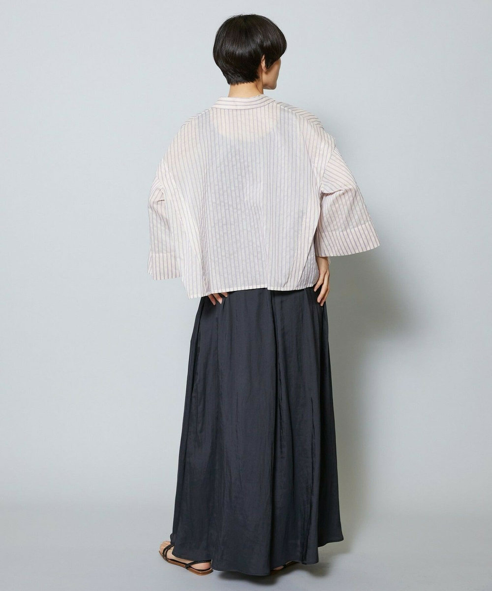 MOGA シアーストライプシャツ パープル