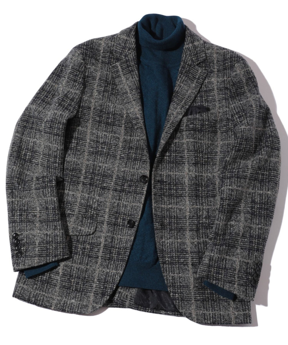 MEN'S BIGI 【LANIFICIO ROMA】ジャージテーラードジャケット ブルー系その他