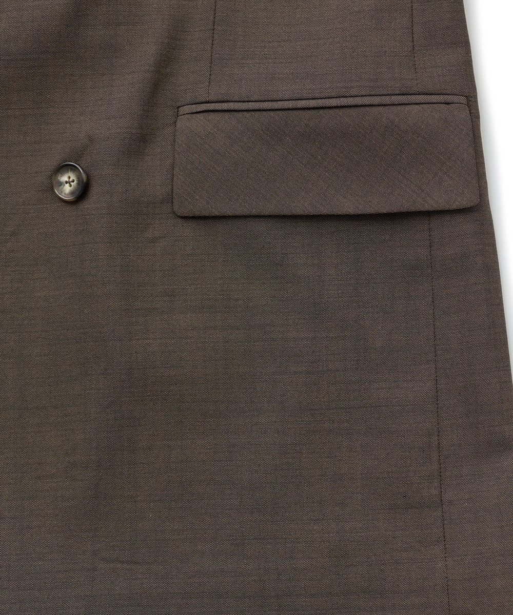 MEN'S BIGI 【MARLANE/マルラーネ】ウールシャンブレー リラックスフィットジャケット ブラウン