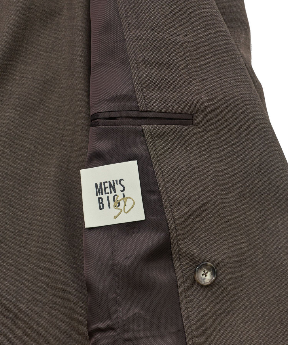 MEN'S BIGI 【MARLANE/マルラーネ】ウールシャンブレー リラックスフィットジャケット ブラウン