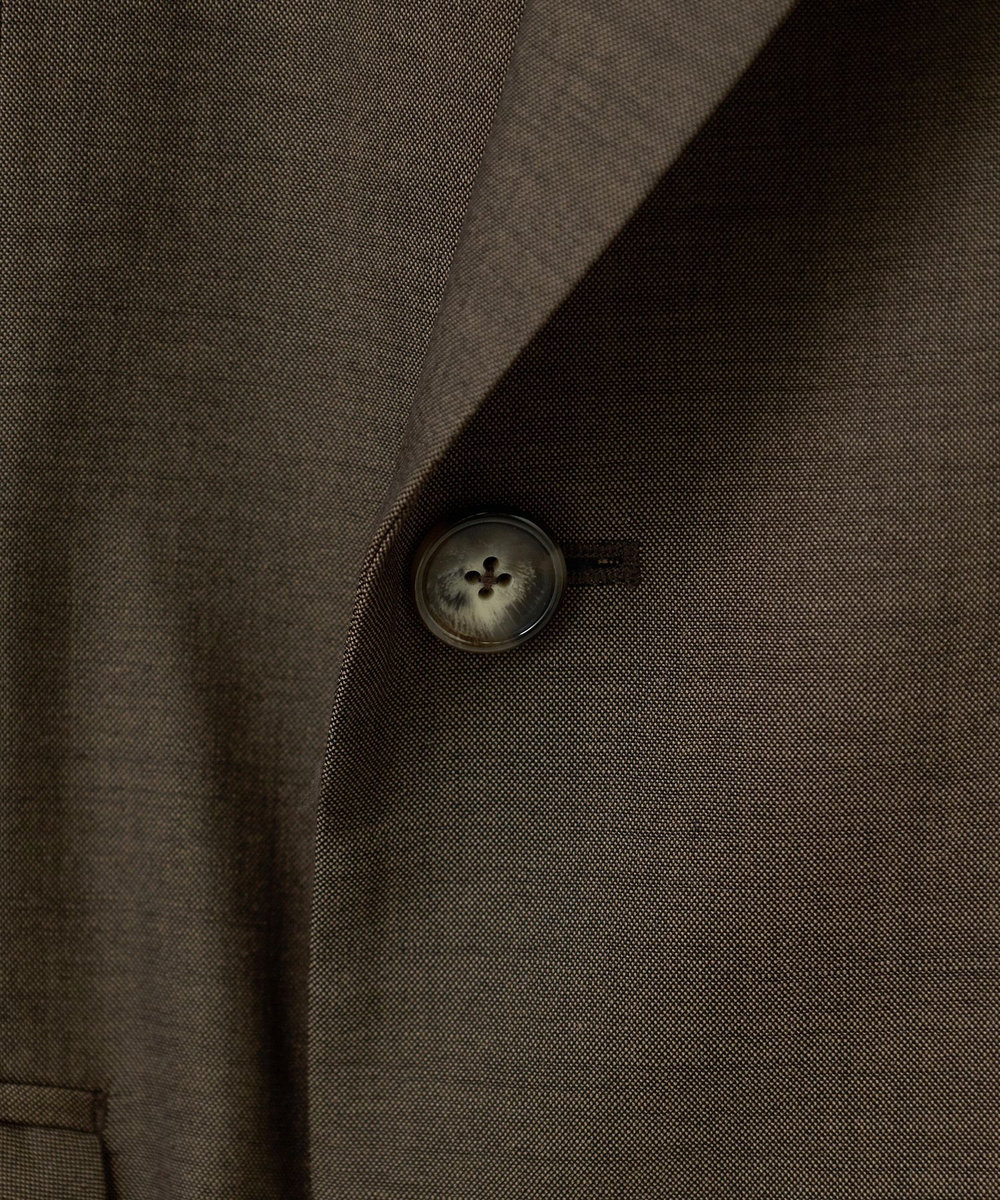 MEN'S BIGI 【MARLANE/マルラーネ】ウールシャンブレー リラックスフィットジャケット ブラウン
