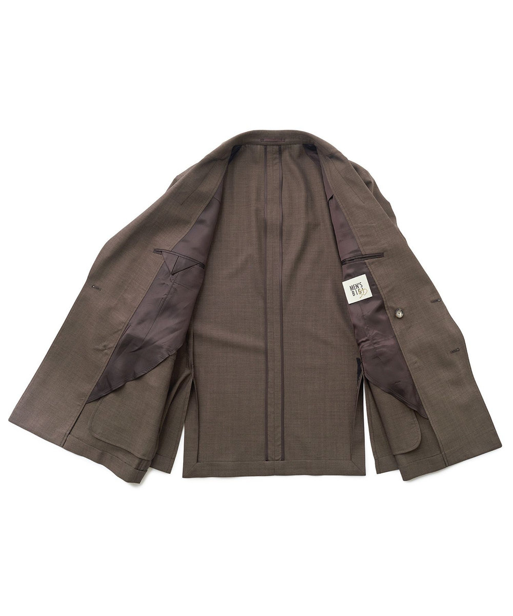 MEN'S BIGI 【MARLANE/マルラーネ】ウールシャンブレー リラックスフィットジャケット ブラウン