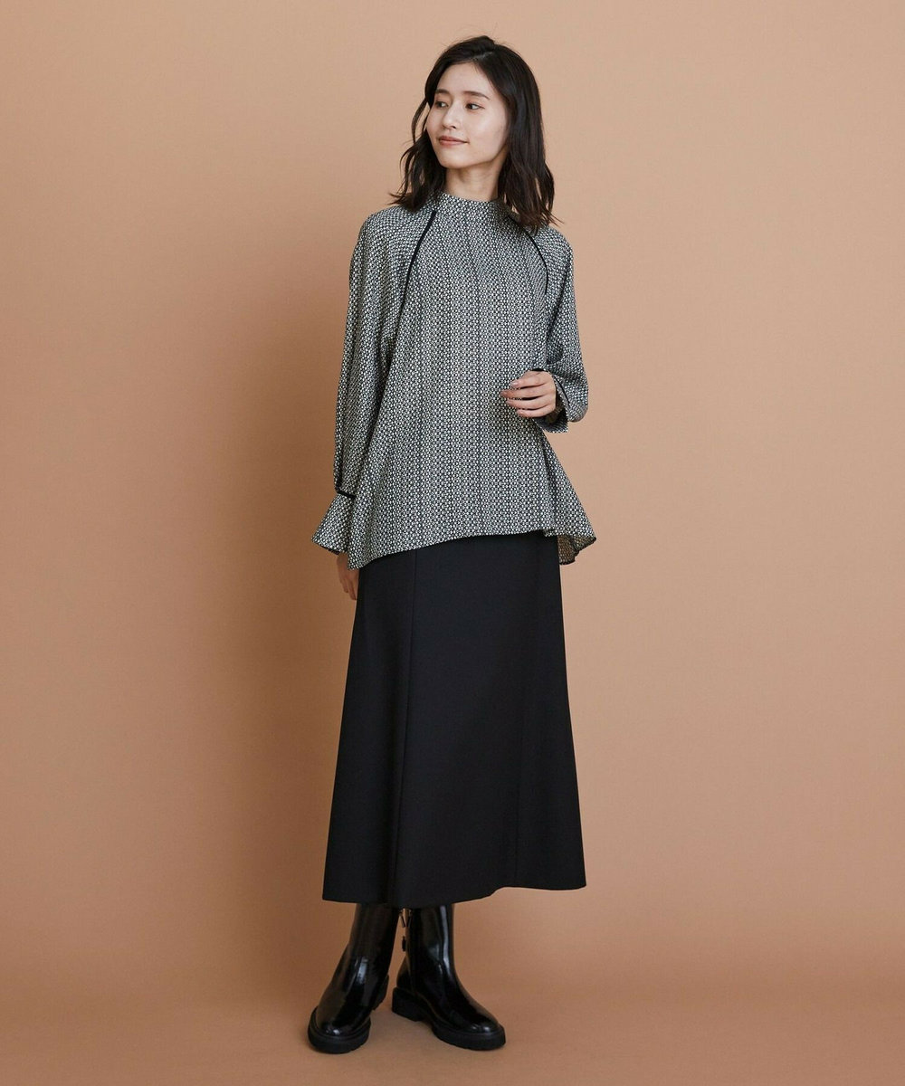 L'EQUIPE 2wayストレッチクロススカート ブラック