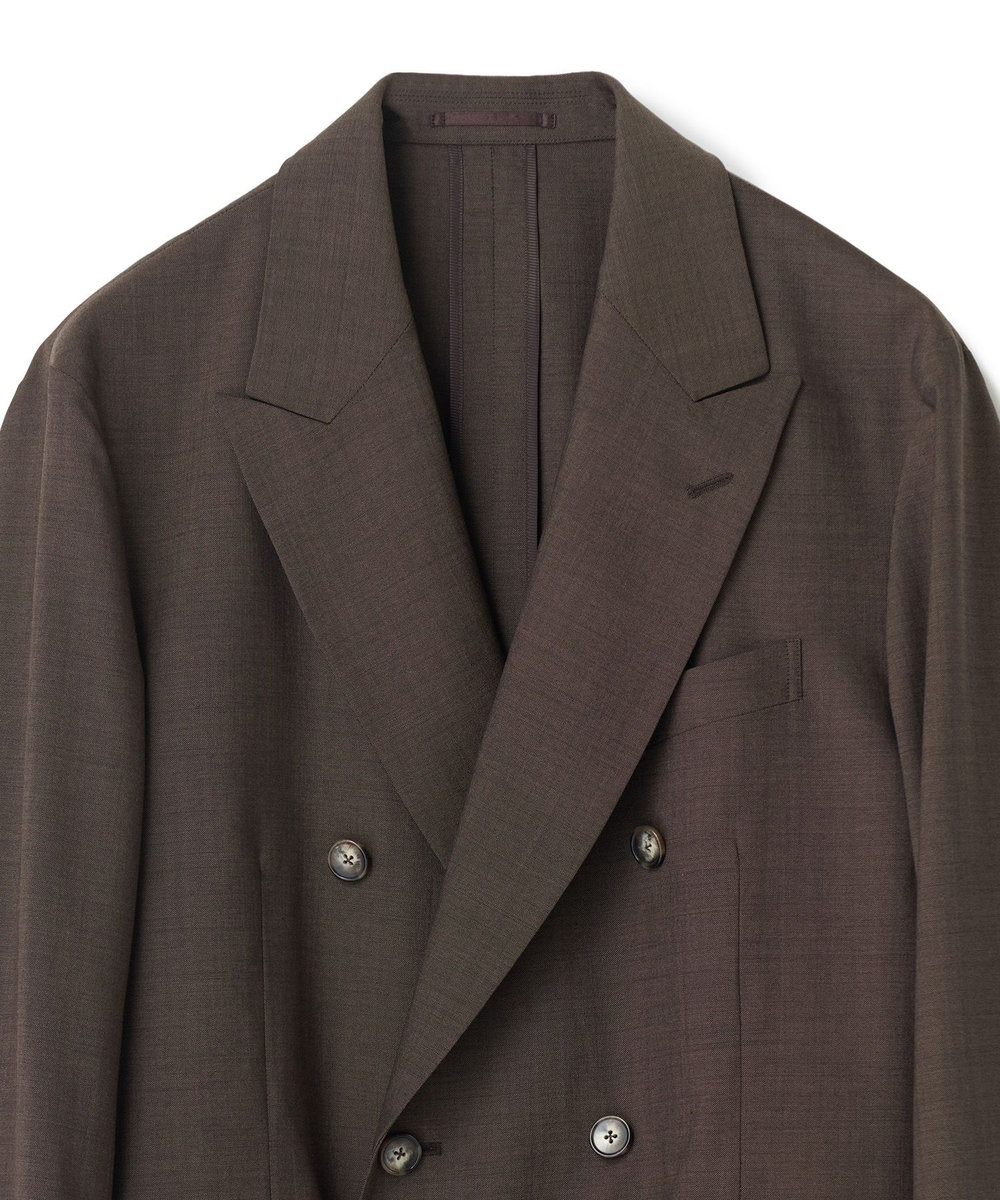 MEN'S BIGI 【MARLANE/マルラーネ】ウールシャンブレー リラックスフィットジャケット ブラウン