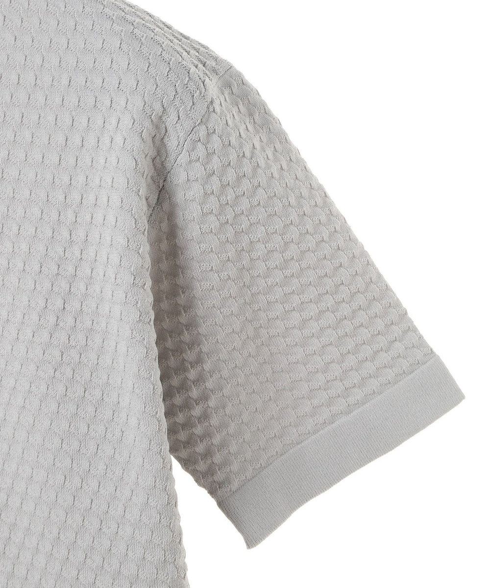 MEN'S BIGI ブリスターニットジャカードカットソー グレー