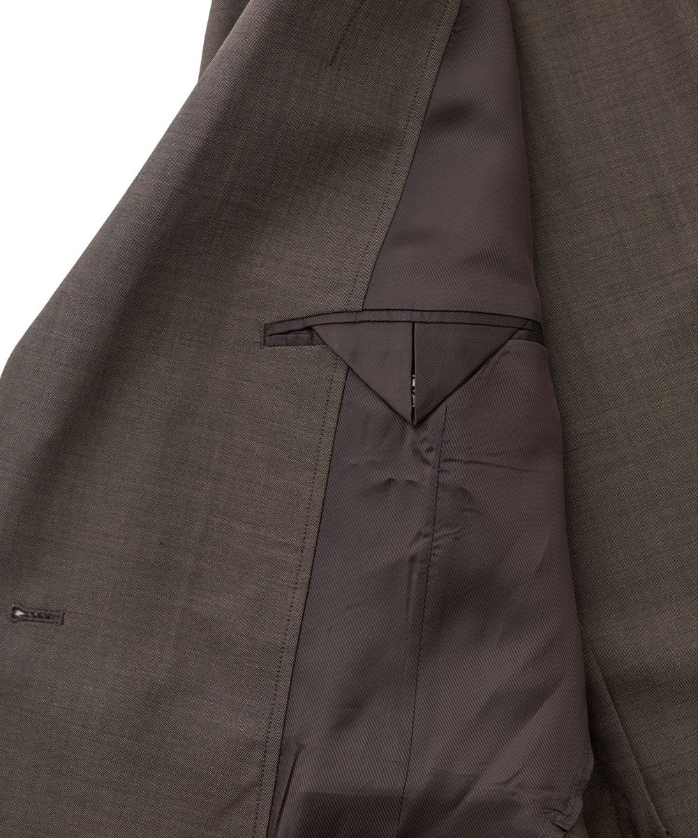 MEN'S BIGI 【MARLANE/マルラーネ】ウールシャンブレー リラックスフィットジャケット ブラウン