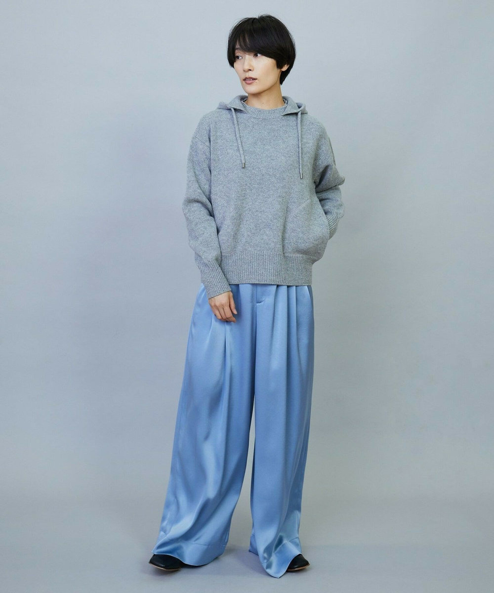 MOGA ANNUAL×MOGA　ウールカシミヤニットパーカー グレー