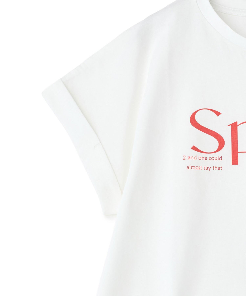 NOWADAYS ドライタッチコットンロゴTシャツ ホワイト