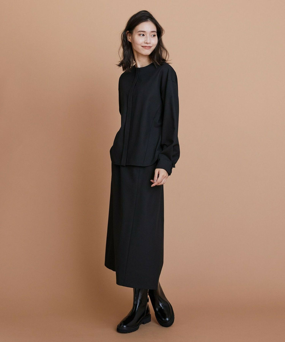 L'EQUIPE 2wayストレッチクロススカート ブラック