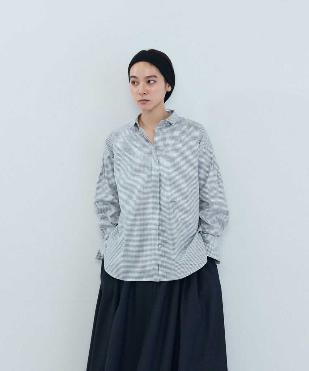 ADIEU TRISTESSE 刺繍入りシャツ グレー系その他
