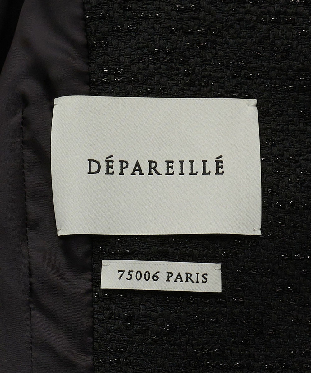 DÉPAREILLÉ TWEED DOUBLE JACKET / ツィードダブルジャケット ブラック