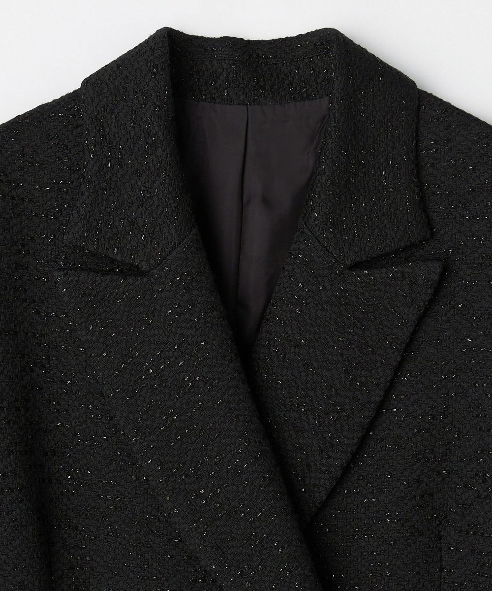 DÉPAREILLÉ TWEED DOUBLE JACKET / ツィードダブルジャケット ブラック