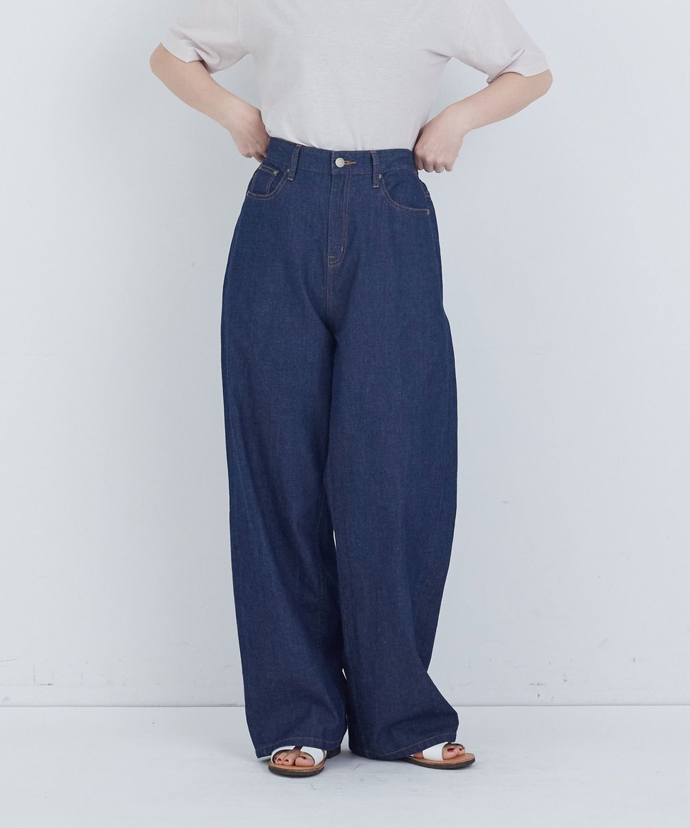 ADIEU TRISTESSE 6.8ozデニムパンツ インディゴブルー