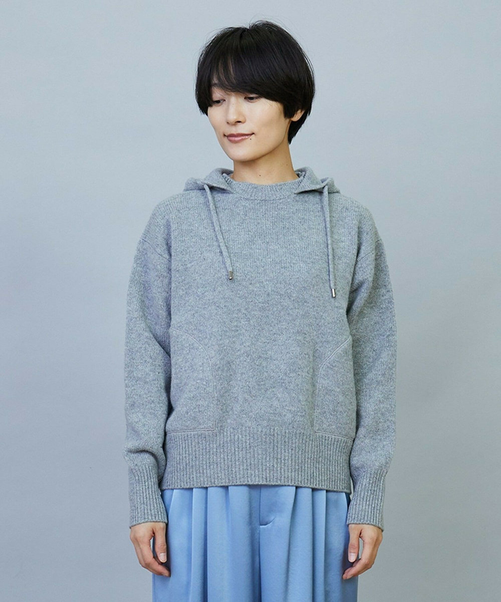 MOGA ANNUAL×MOGA　ウールカシミヤニットパーカー グレー