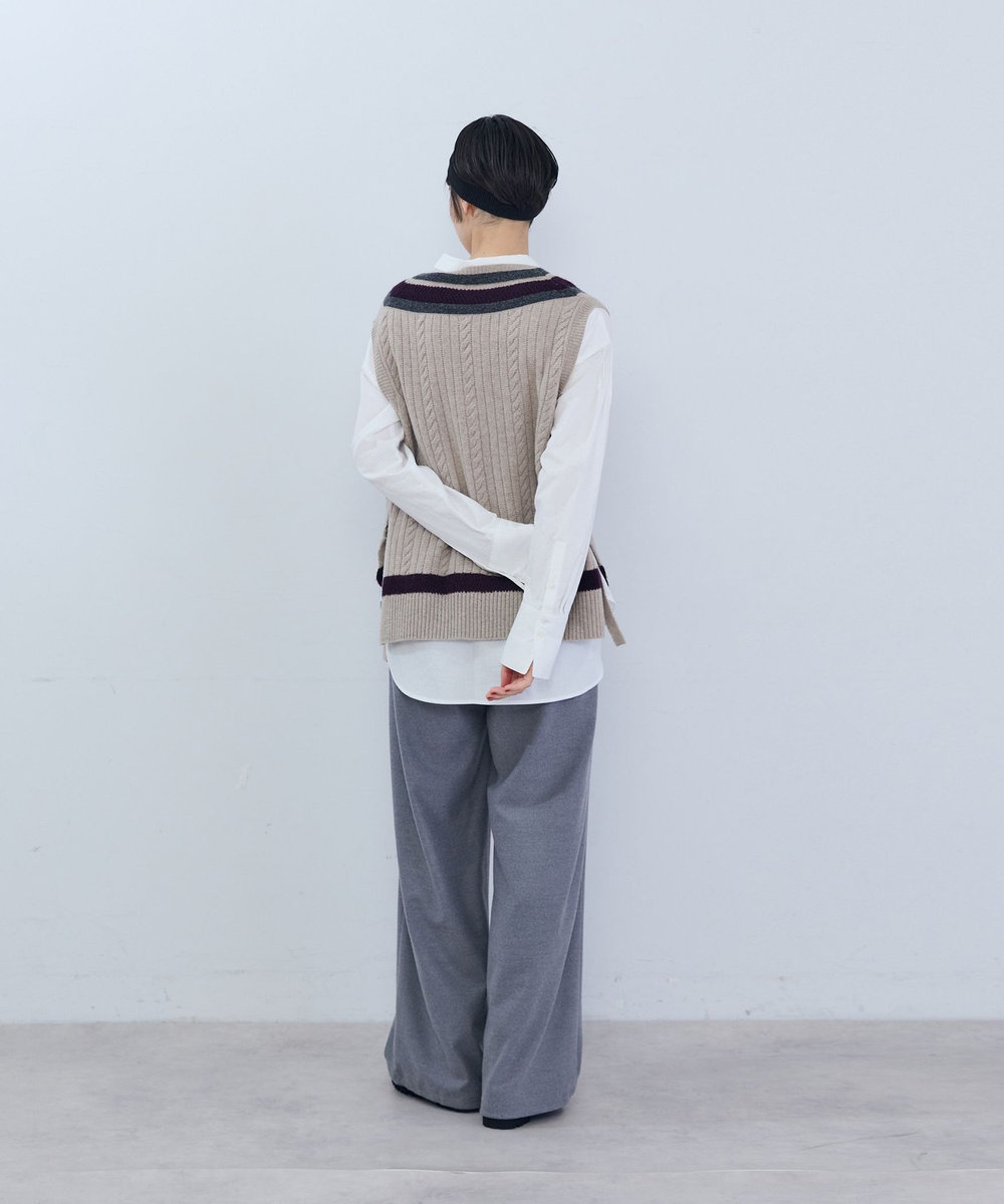 ADIEU TRISTESSE チルデンニットベスト ベージュ系その他