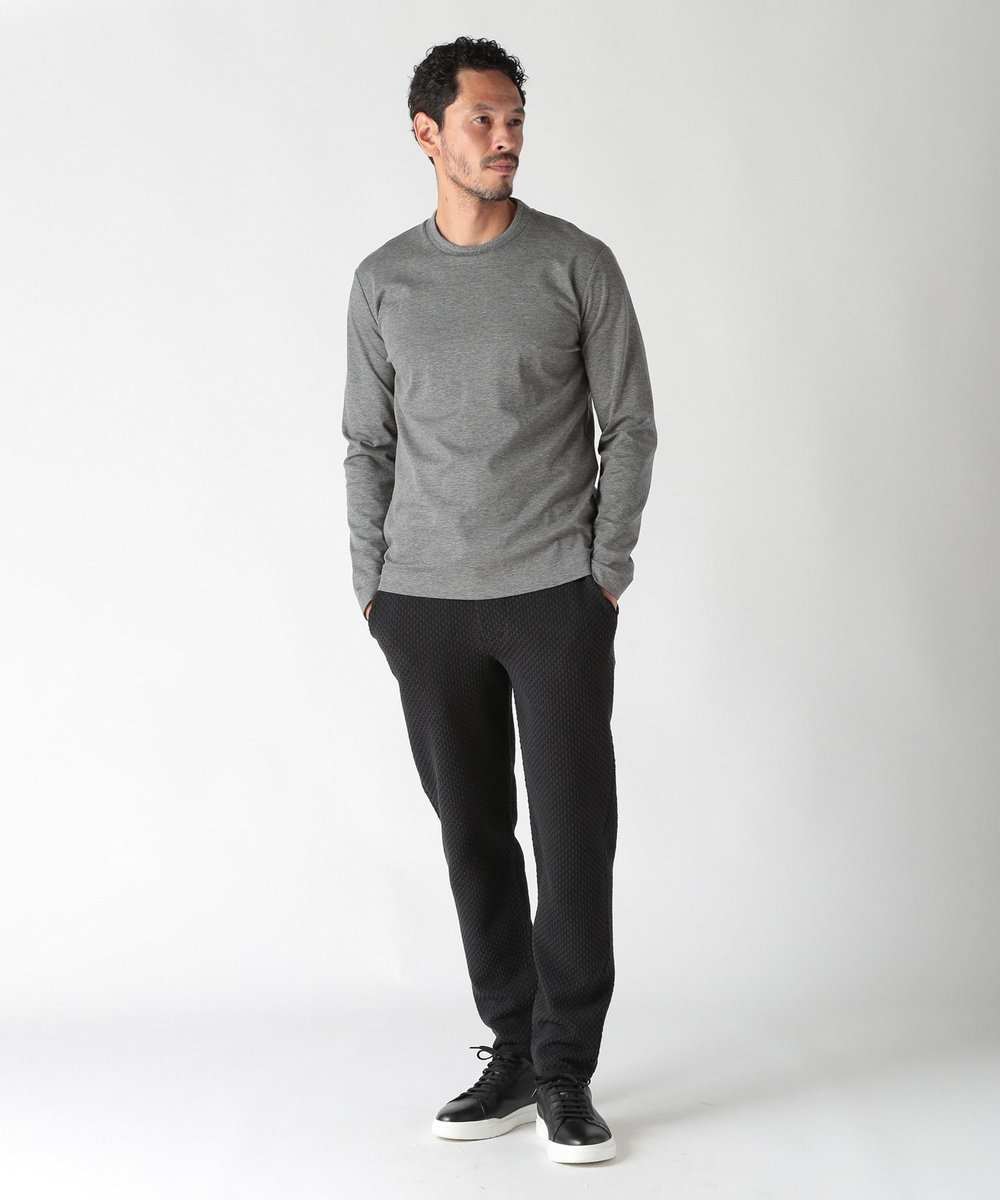 MEN'S BIGI 【ACTIVE TAILOR】モール混ニットパンツ ブラック
