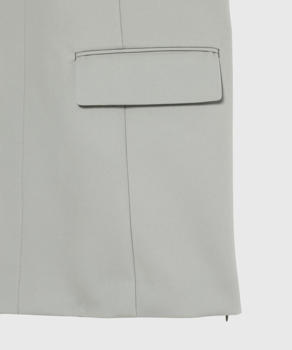 DÉPAREILLÉ WOOL NYLON GABARDINE GILET / ウールナイロンギャバジンジレ グレイッシュベージュ