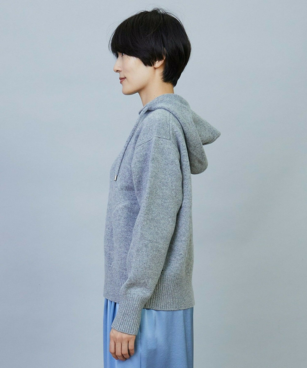 MOGA ANNUAL×MOGA　ウールカシミヤニットパーカー グレー