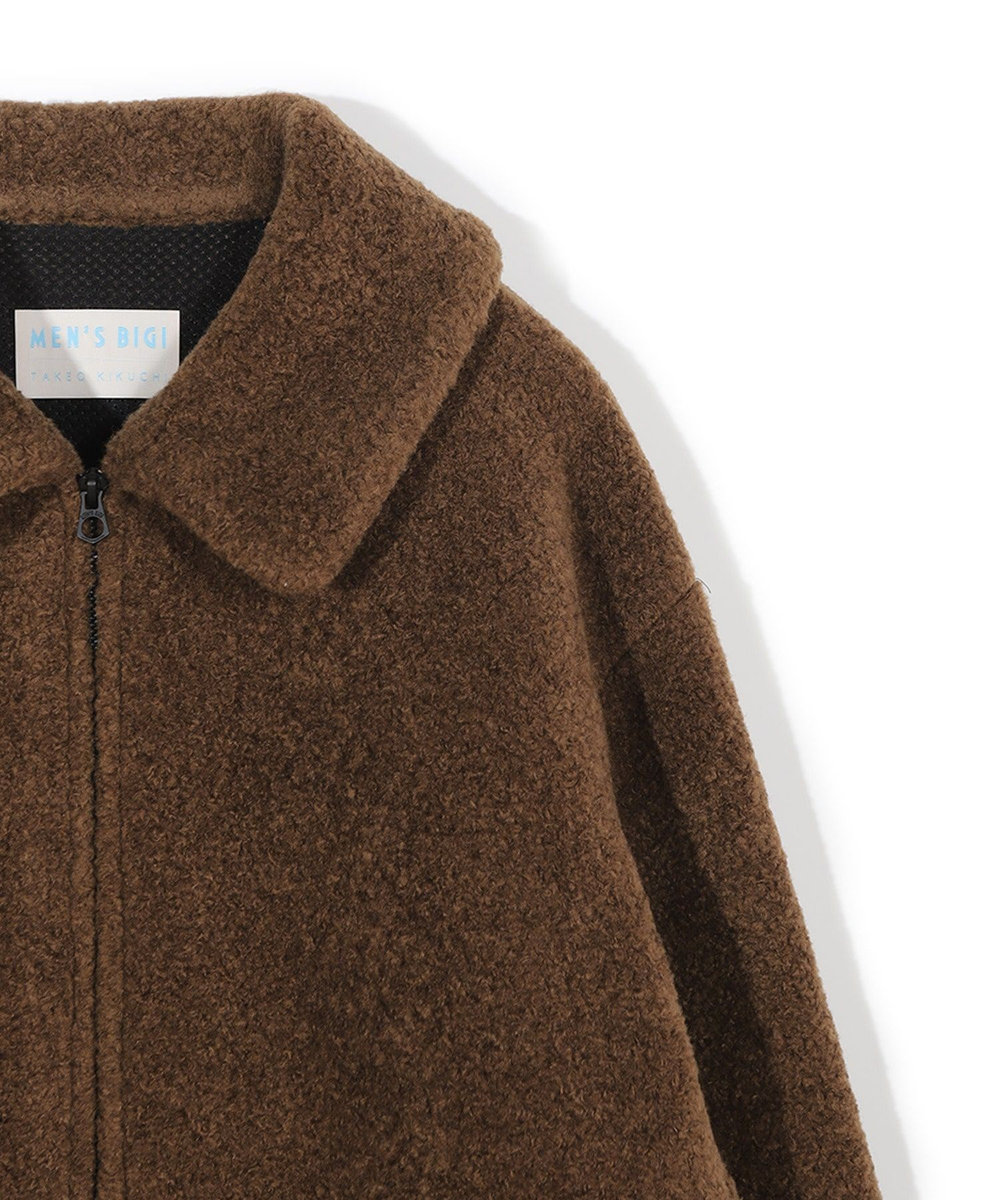 MEN'S BIGI 【50th Anniv . 菊池武夫】WOOL BLEND BOA PILE BLOUSON ブラウン