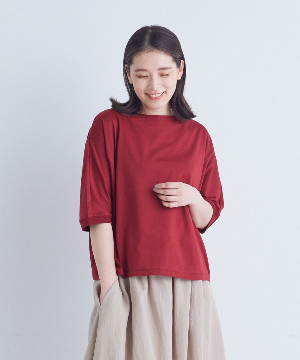 ADIEU TRISTESSE オフボディシルエットTシャツ レッド