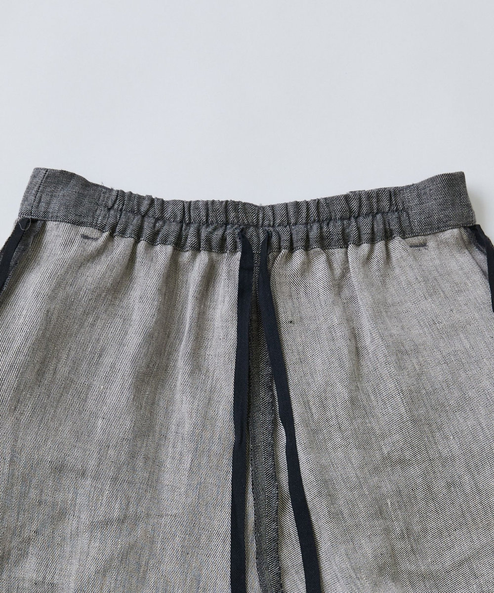 LOISIR 【MTサイズ有り】リネンツイルワイドパンツ ブラック系その他