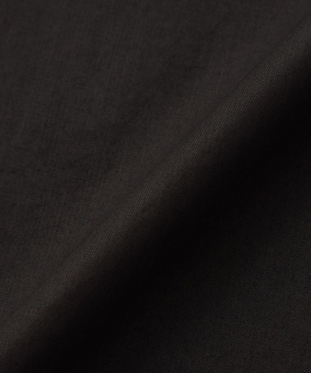 endalence Rコットン×シアーウールプルオーバーブラウス ブラック