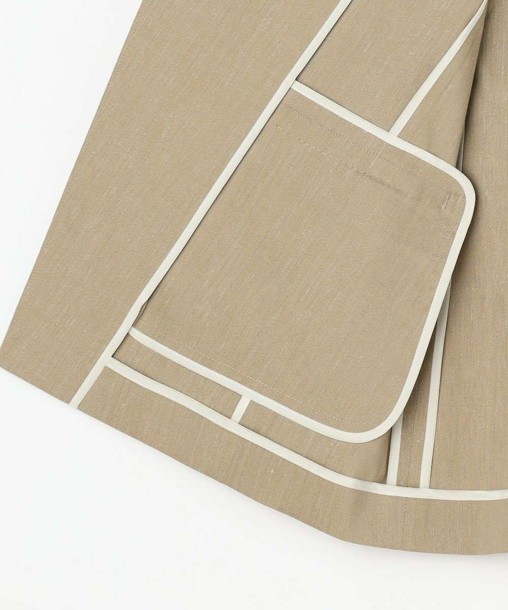 L'EQUIPE COUTURIER ファインリネンクロスジャケット モカ