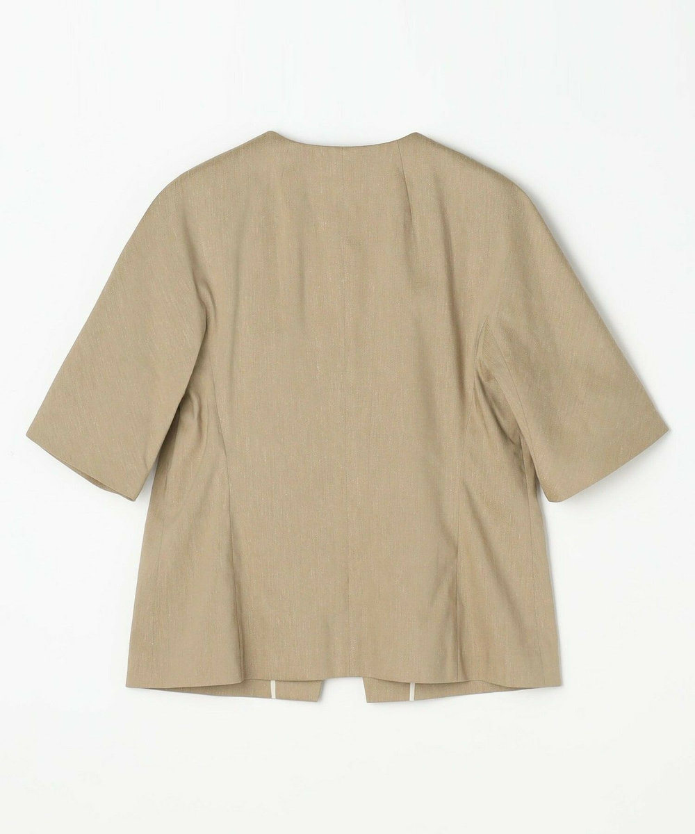 L'EQUIPE COUTURIER ファインリネンクロスジャケット モカ