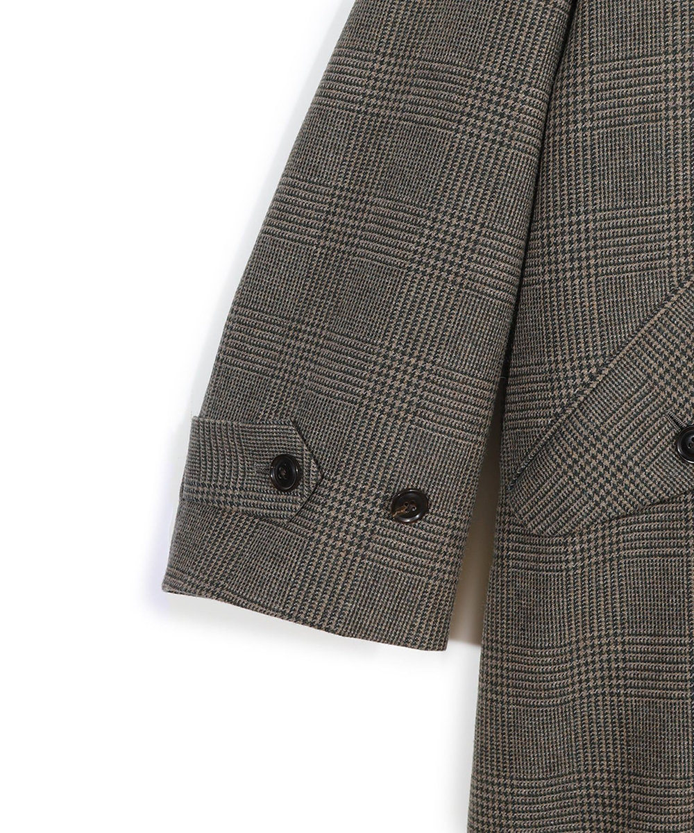 MEN'S BIGI 【50th Anniv . 菊池武夫】WOOL GLEN PLAID COAT カーキ