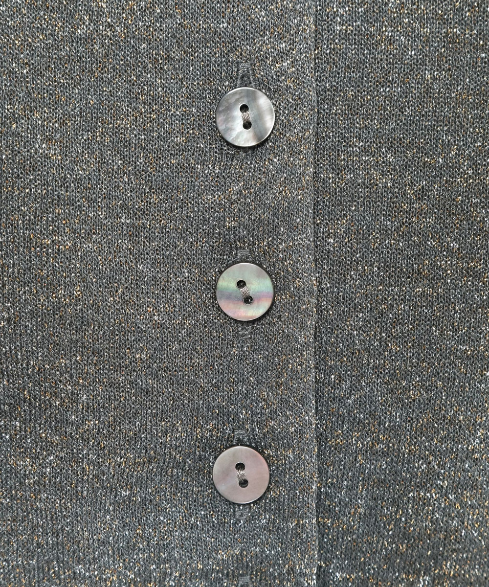 DÉPAREILLÉ VISCOSE LAME CARDIGAN / ヴィスコースラメカーディガン グレー
