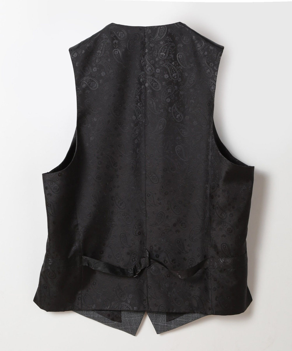 MEN'S BIGI ウールメランジグレンチェックベスト＜セットアップ＞ グレー