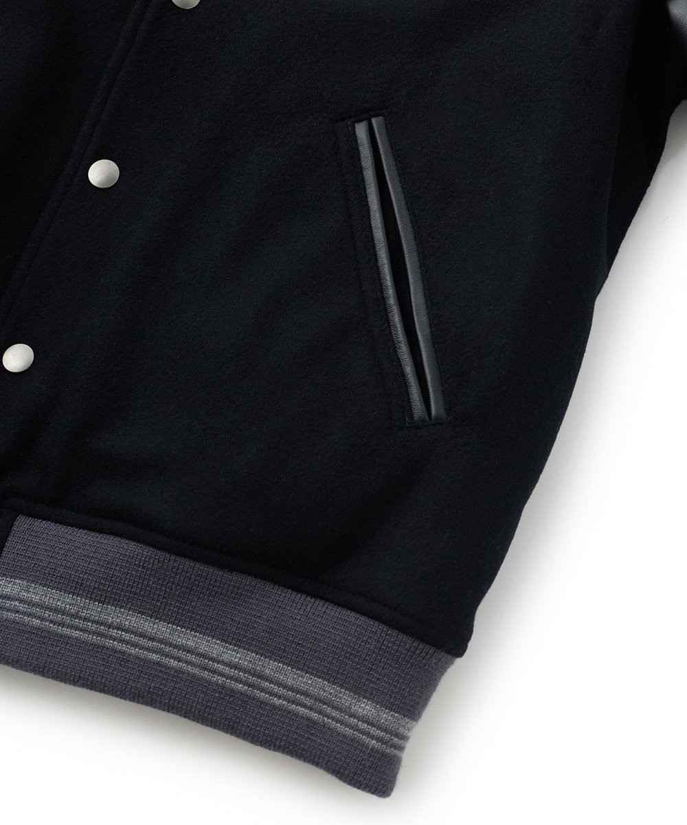 MEN'S BIGI 1985 MODEL Super 140's STADIUM JUMPER ブラック