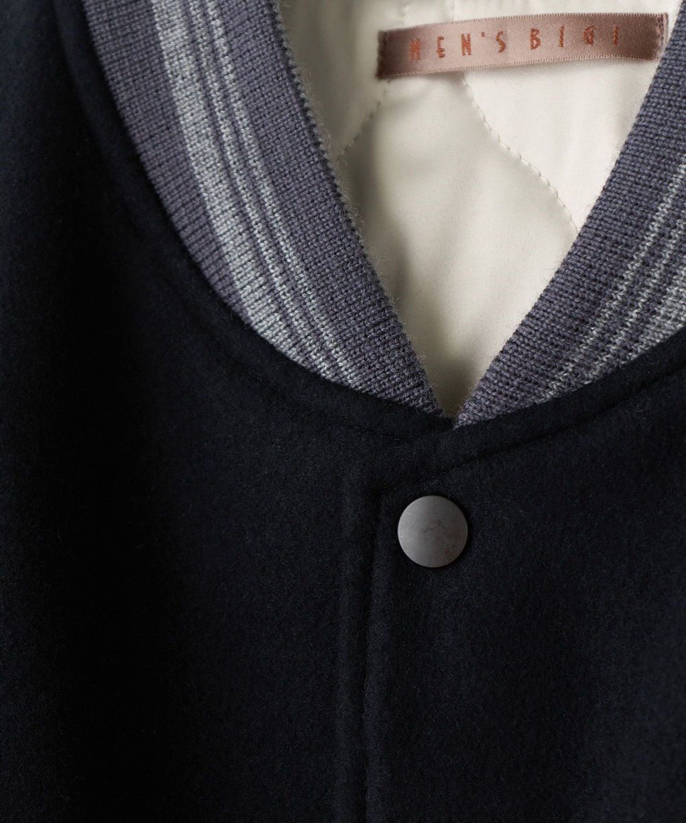 MEN'S BIGI 1985 MODEL Super 140's STADIUM JUMPER ブラック