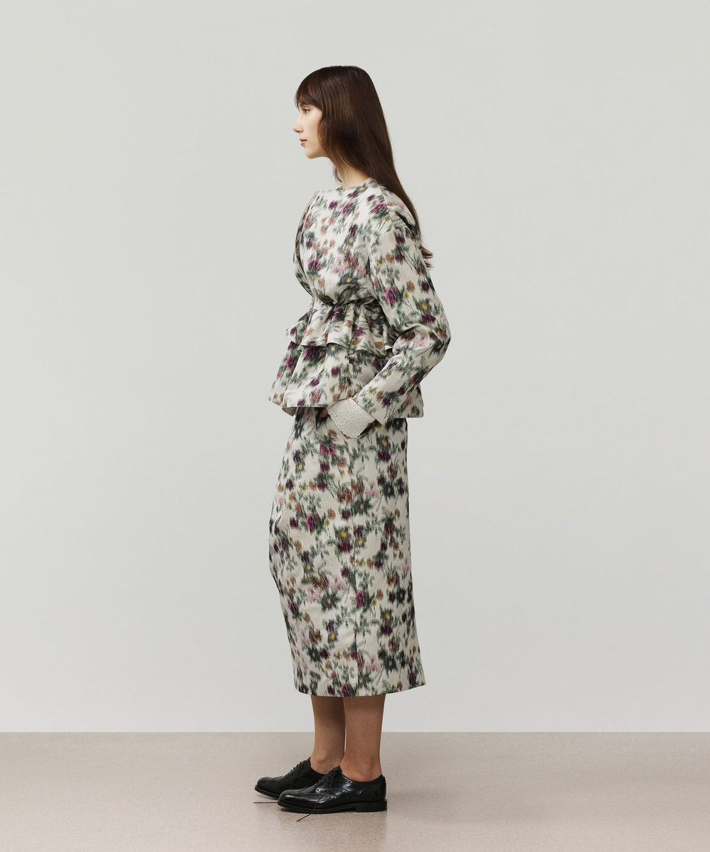 DÉPAREILLÉ FLOWER JACQUARD JACKET / フラワージャガードジャケット ホワイト