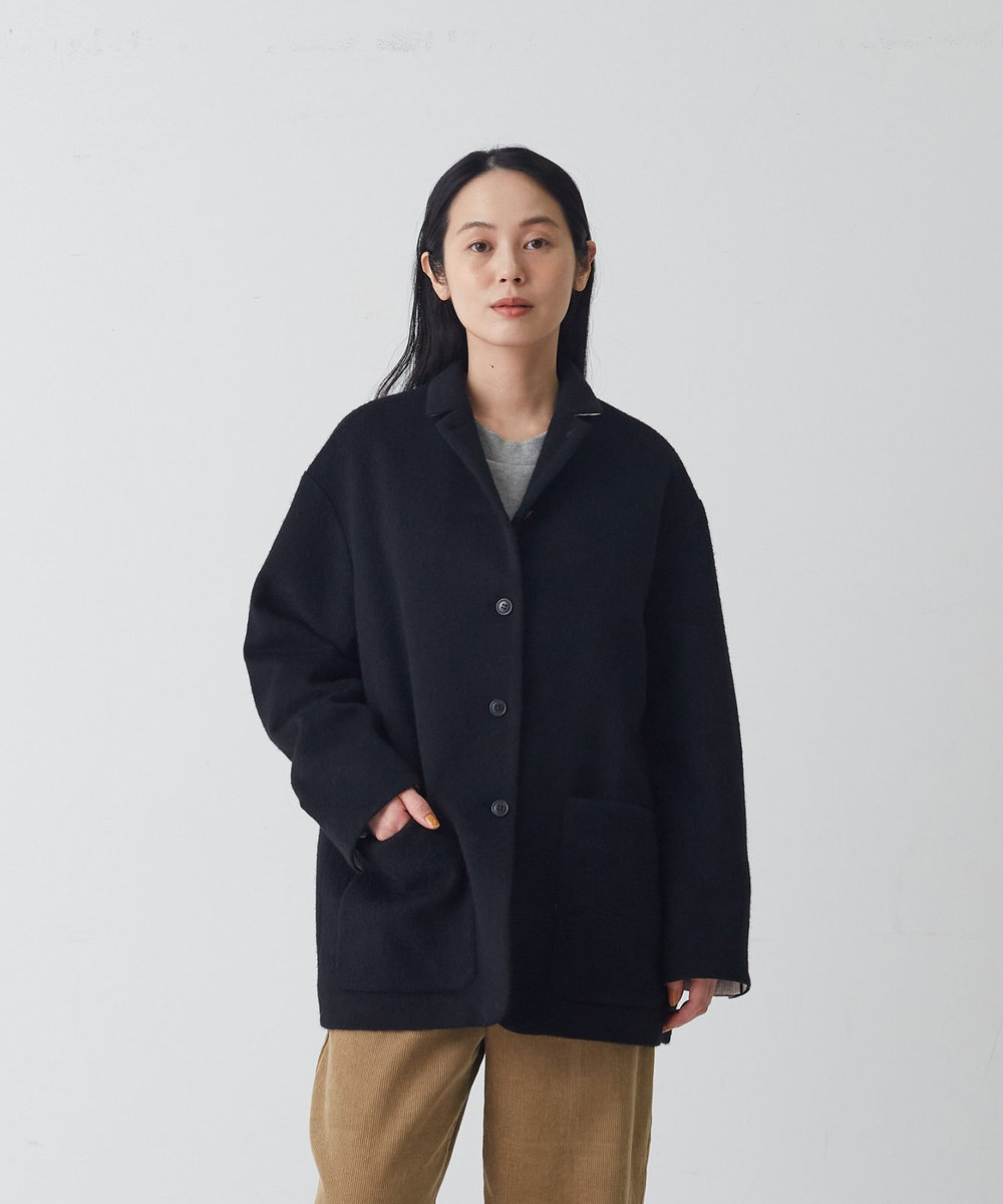 congés payés ADIEU TRISTESSE ウールシャギージャケット ブラック