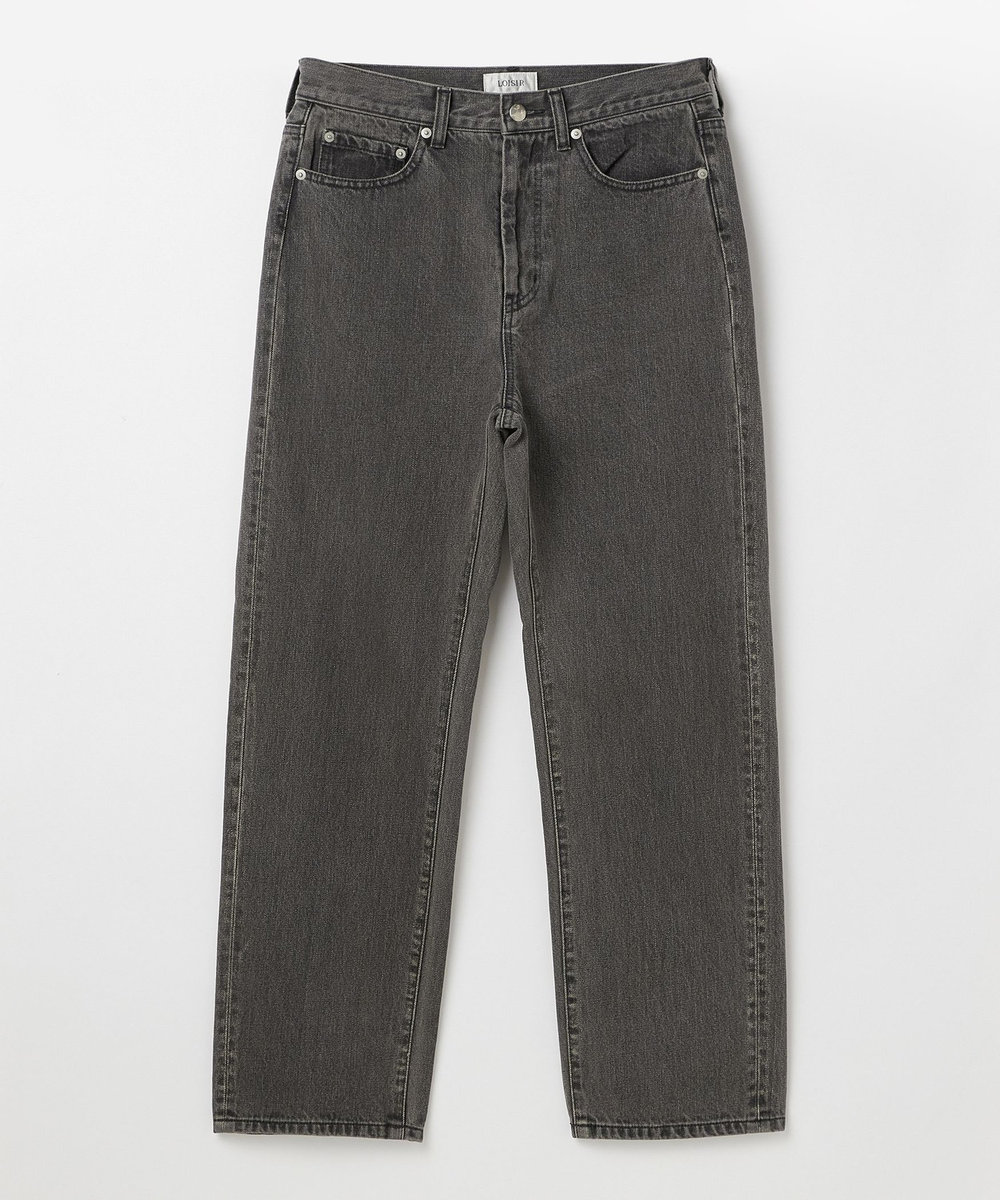 LOISIR デニムストレートパンツ ブラック系その他