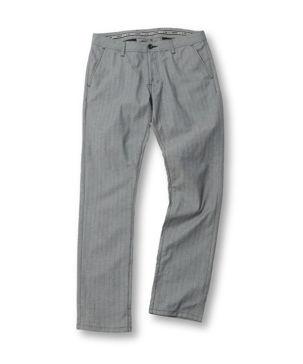 MEN'S BIGI ＜ON/OFF兼用＞シャドーヘリンボーンストレッチパンツ ライトグレー