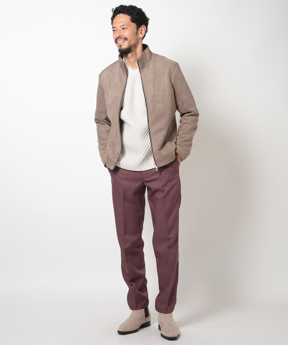 MEN'S BIGI フェイクスエードダンボールブルゾン グレー