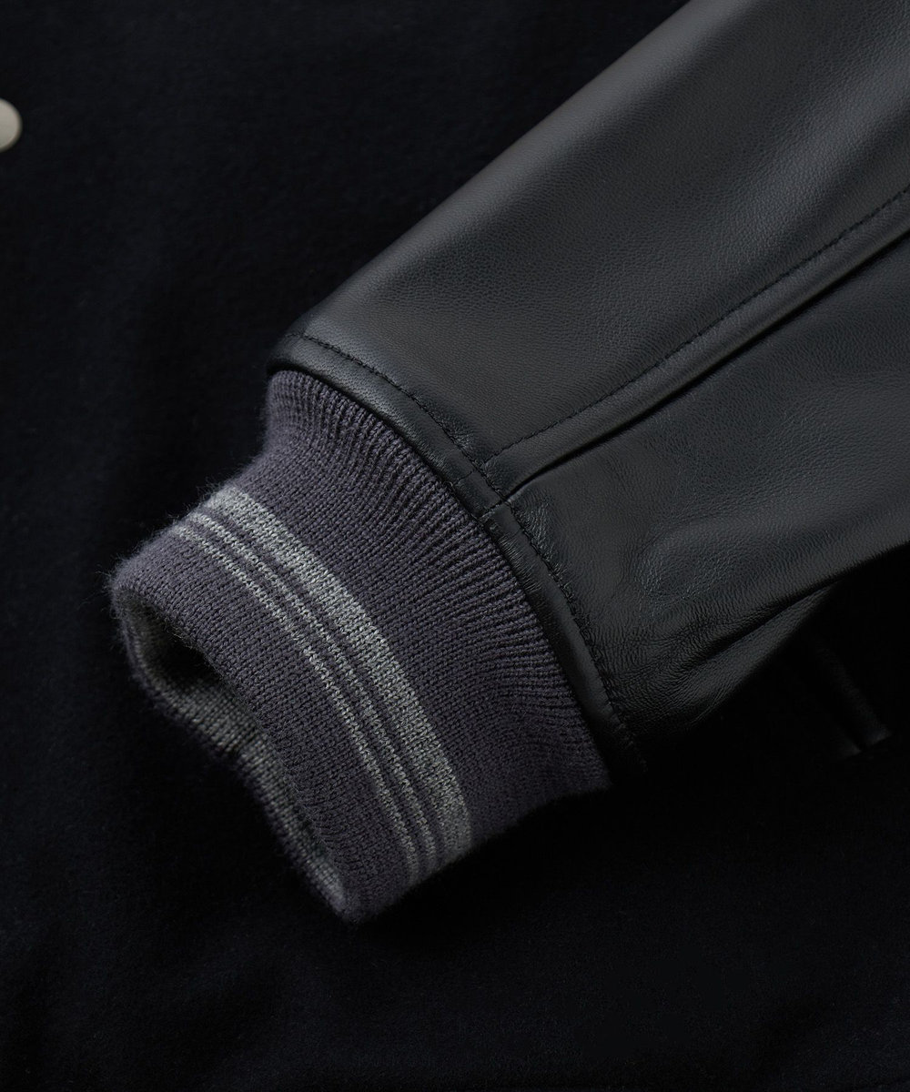 MEN'S BIGI 1985 MODEL Super 140's STADIUM JUMPER ブラック