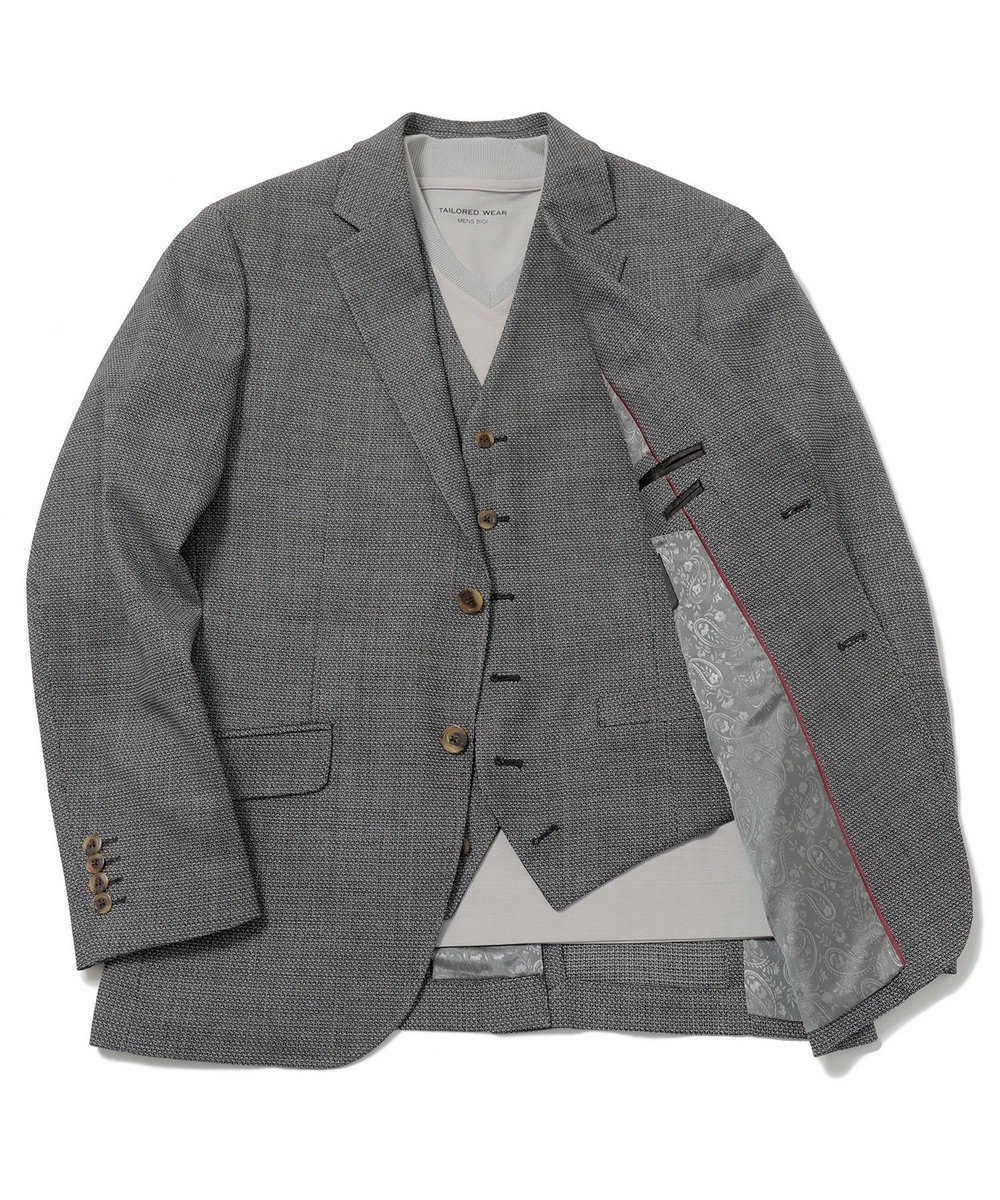 MEN'S BIGI ドビーメッシュジャケット　original fabric made by japan グレー