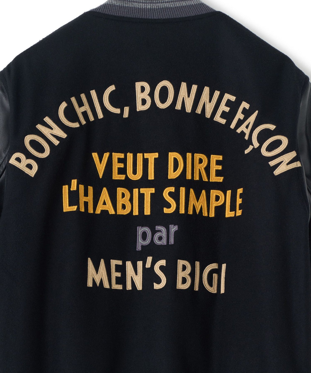 MEN'S BIGI 1985 MODEL Super 140's STADIUM JUMPER ブラック