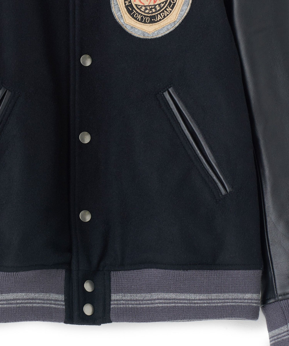 MEN'S BIGI 1985 MODEL Super 140's STADIUM JUMPER ブラック