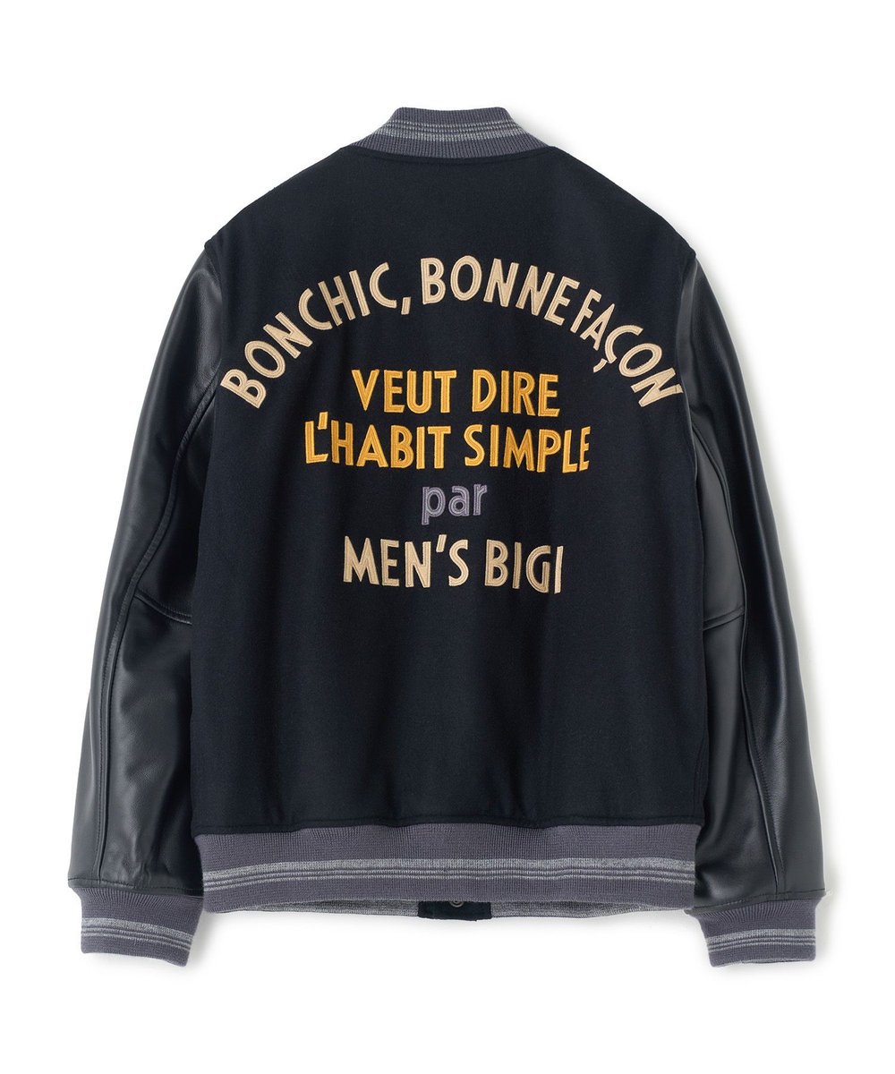 MEN'S BIGI 1985 MODEL Super 140's STADIUM JUMPER ブラック