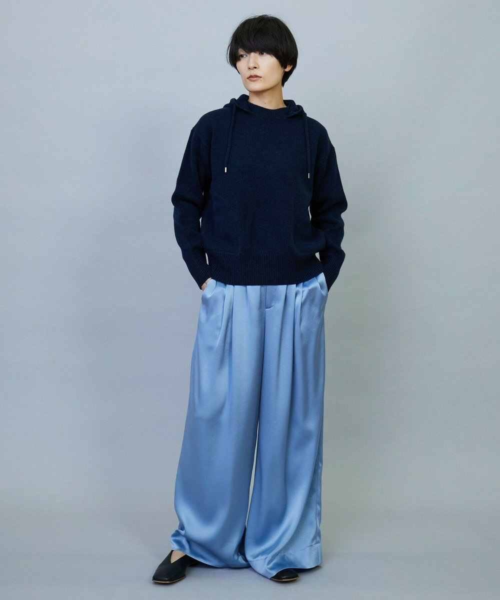 MOGA ANNUAL×MOGA　ウールカシミヤニットパーカー ネイビー