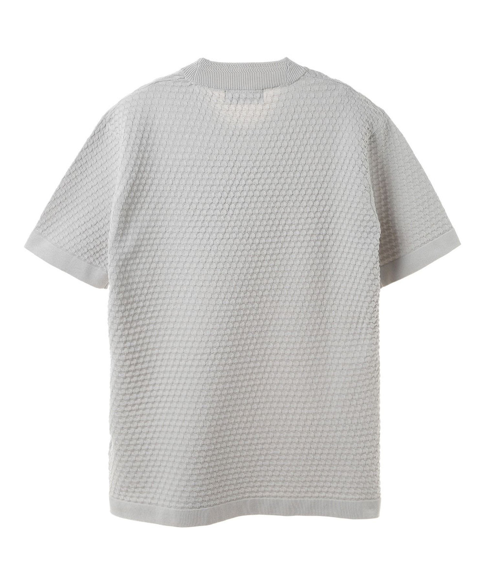 MEN'S BIGI ブリスターニットジャカードカットソー グレー