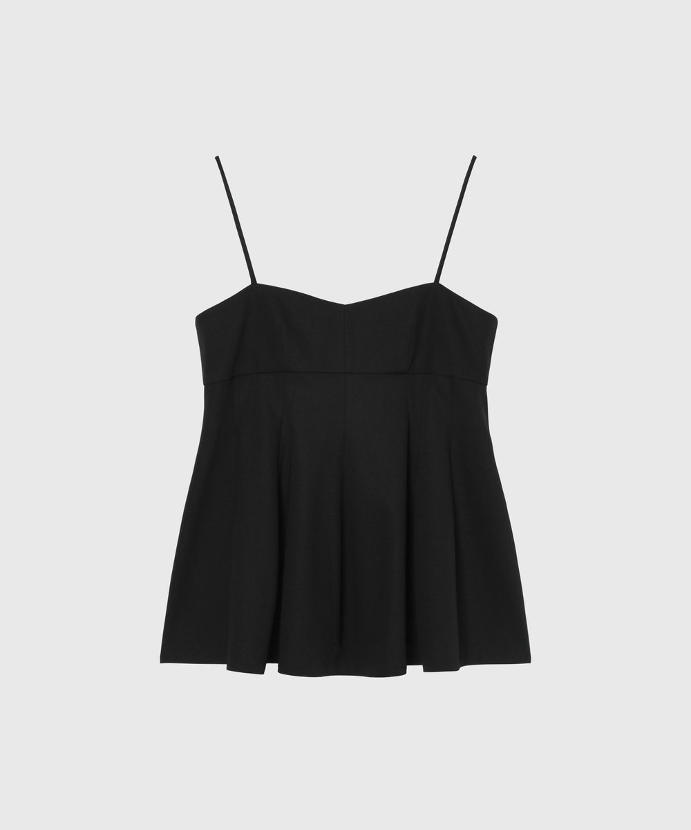 DÉPAREILLÉ WOOL NYLON GABARDINE BUSTIER / ウールナイロンギャバジンビスチェ ブラック