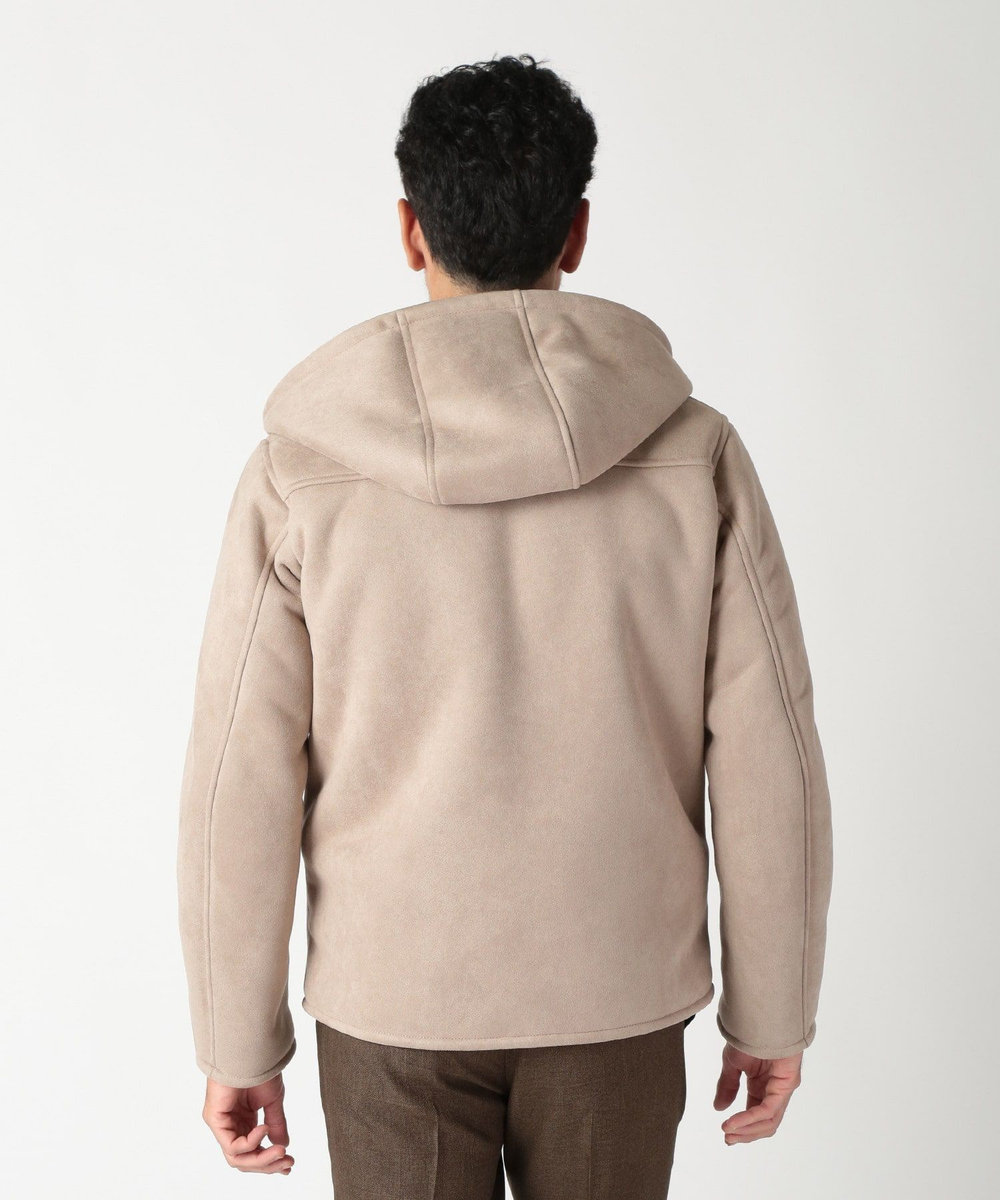 MEN'S BIGI テックレザームートンパーカー ベージュ