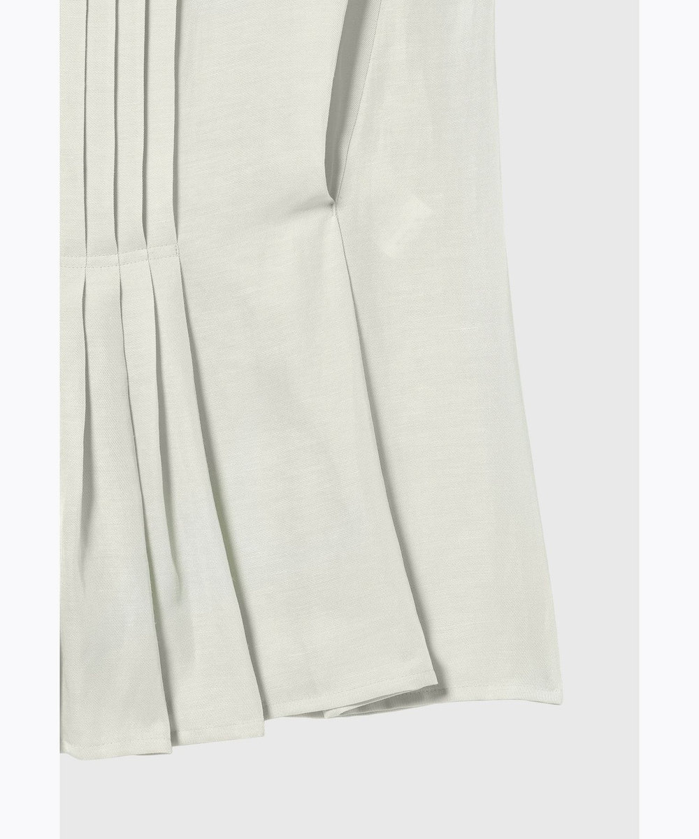 DÉPAREILLÉ TWILL WASHER TUCK NO SLEEVE BLOUSE / ツイルワッシャータックノースリーブブラウス ベージュ