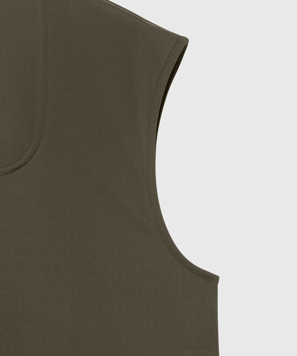 DÉPAREILLÉ TRIACETATE JERSEY DRESS / トリアセテートジャージードレス グレイッシュベージュ