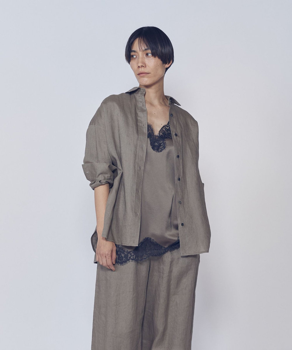 1er Arrondissement 【リニューアル】ウォッシュリネンシャツ ベージュ